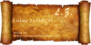 Lulay Zoltán névjegykártya